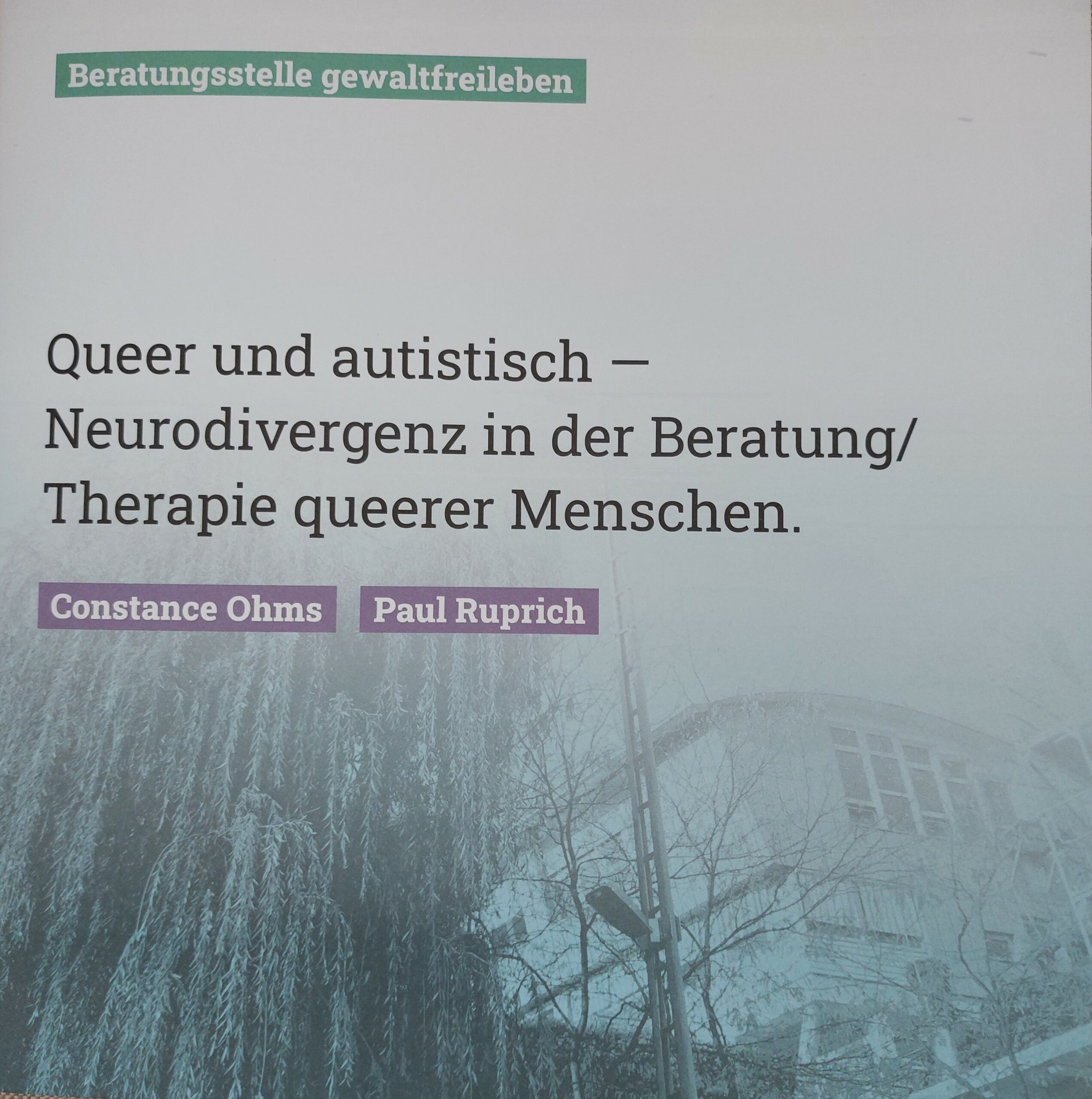 Broschüre zu Beratung/Therapie neurodivergenter queerer Personen